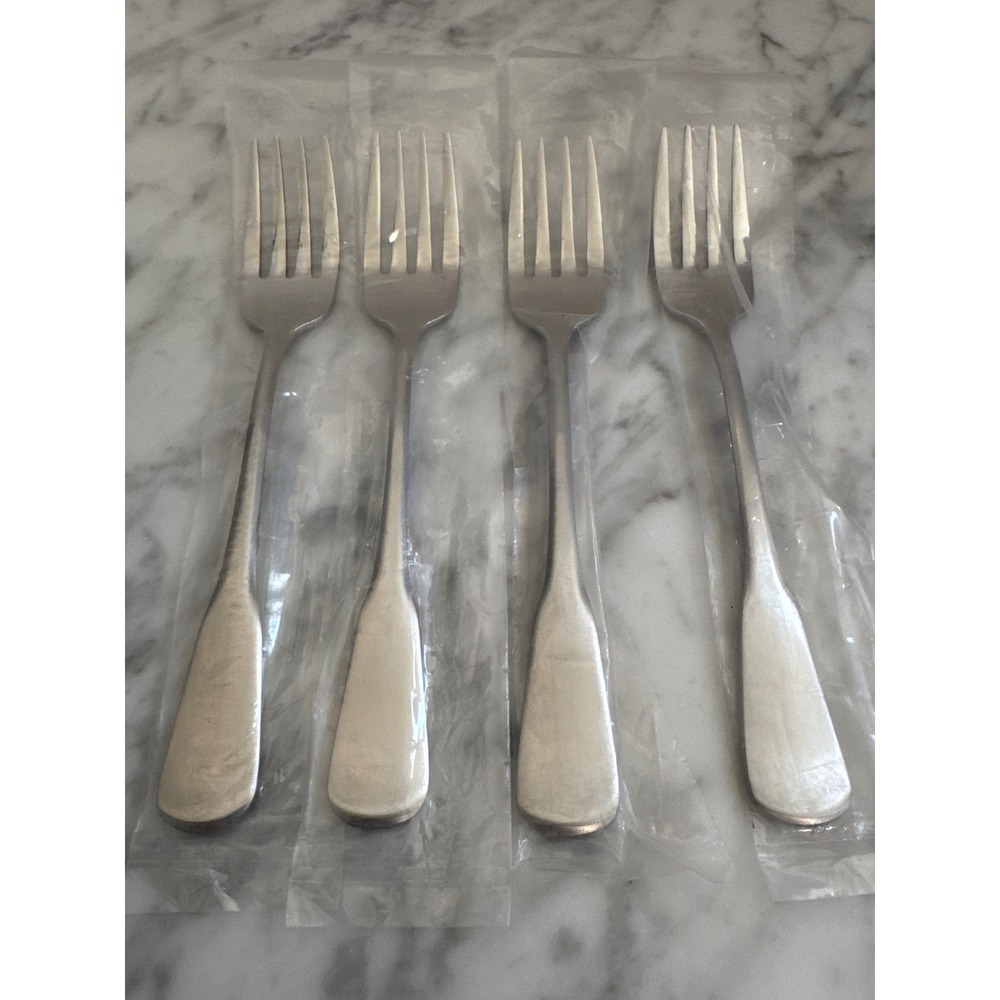 Oneida Minuteman Colonial Boston Stainless Steel Dinner Forks Set of 4 Satin